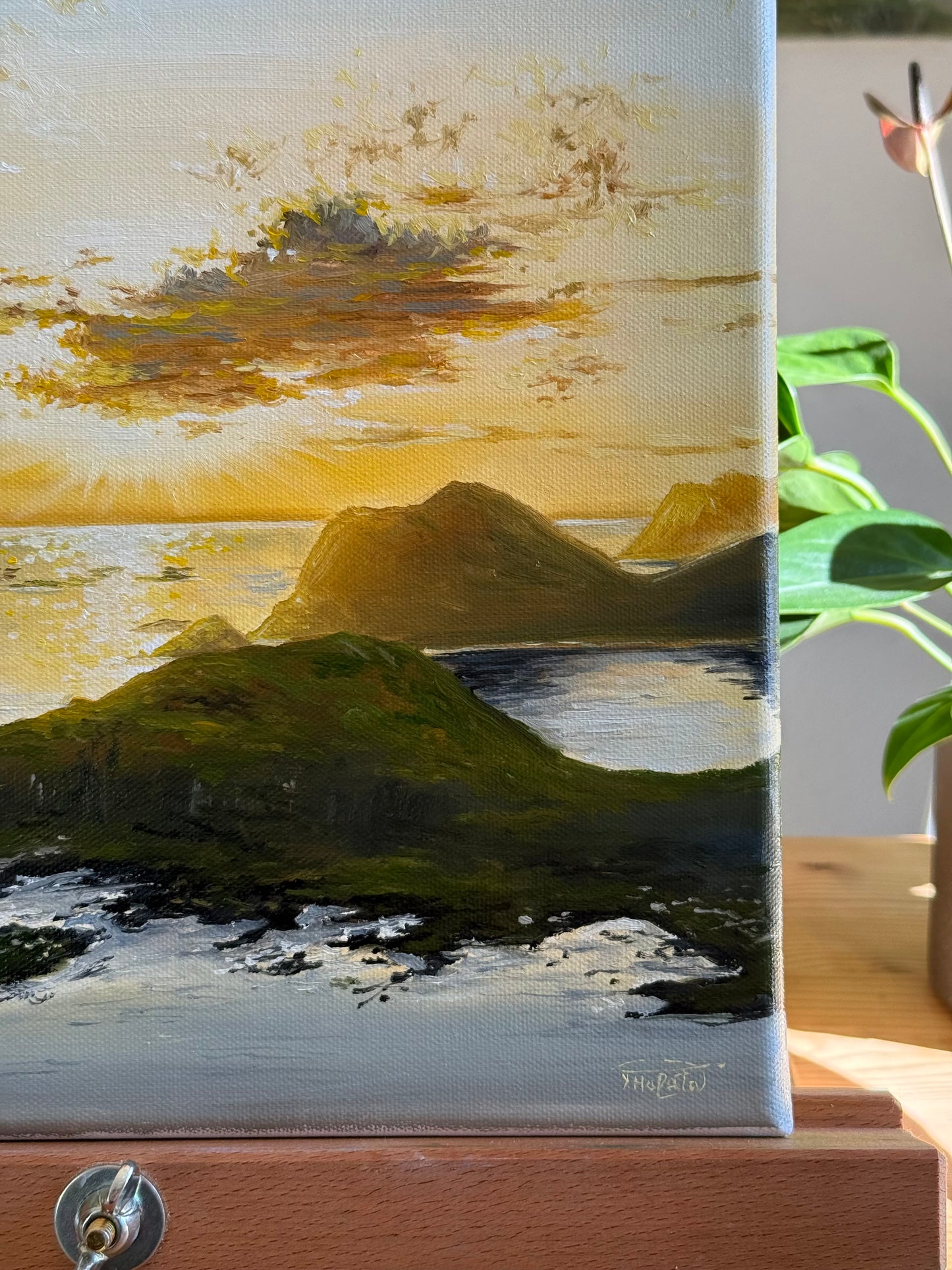 “Sunset over the Lofoten Islands” oil painting