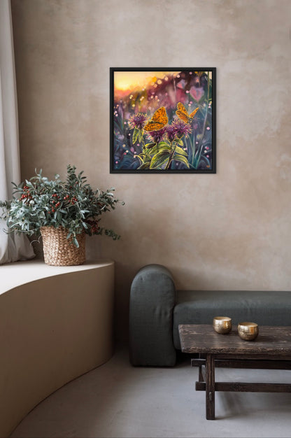 “Among the Blooms” oil painting
