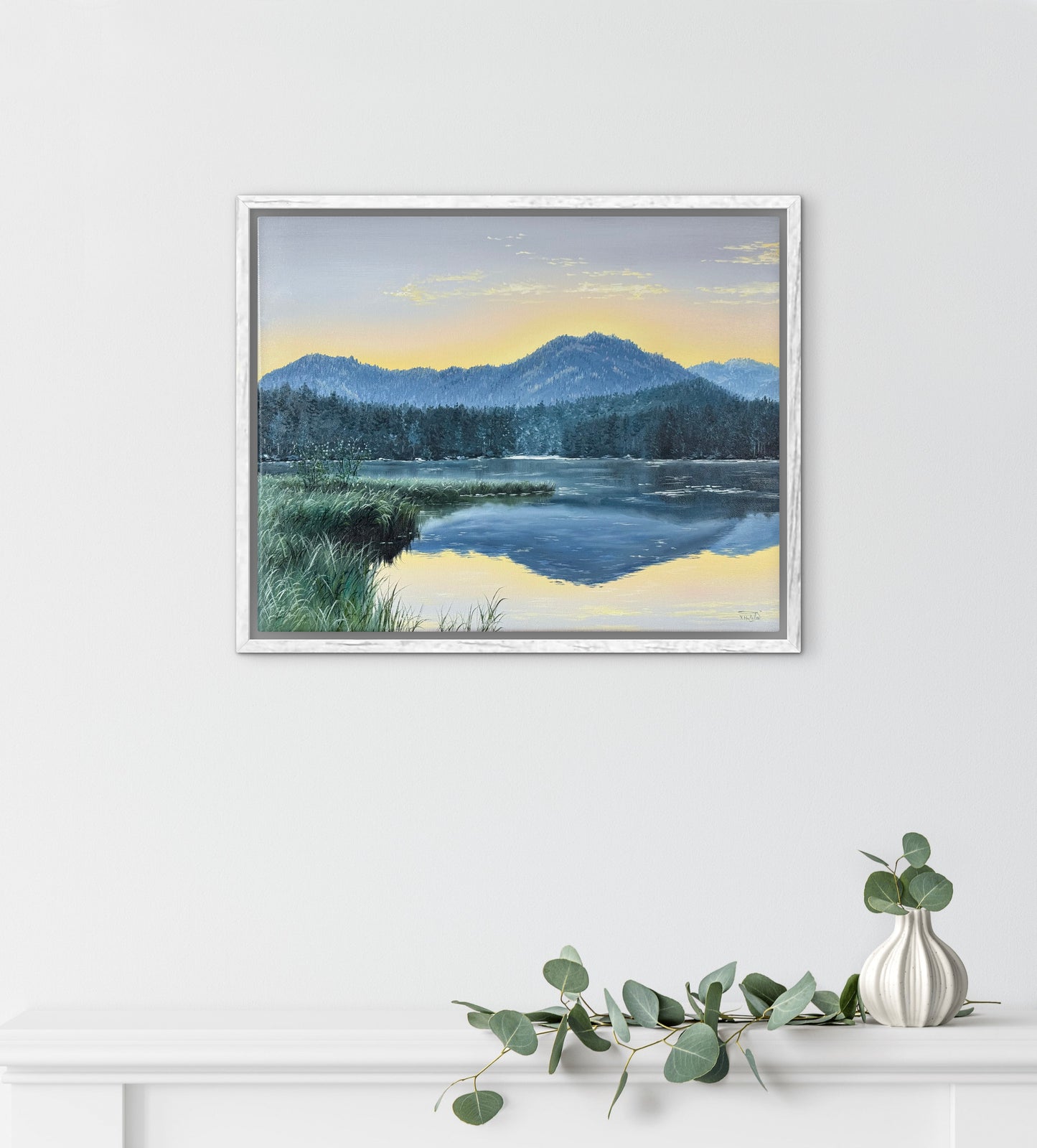 “Morning at Hintersee” oil painting