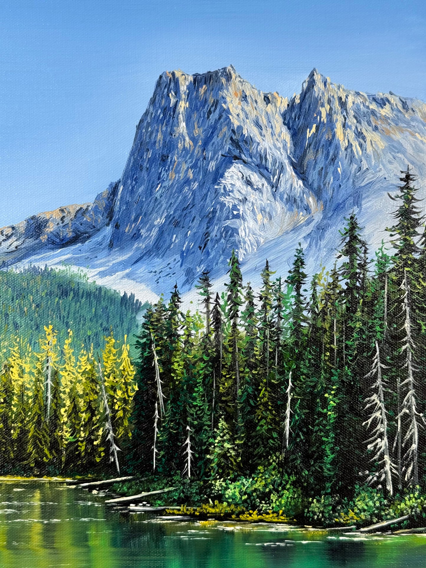 ”Emerald Lake in Canada“ oil painting