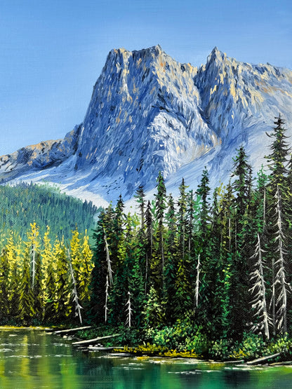 ”Emerald Lake in Canada“ oil painting