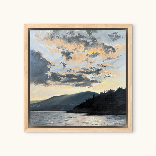 "Porto Rafti, Greece” oil painting
