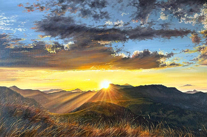 "Swiss Alps at sunset"