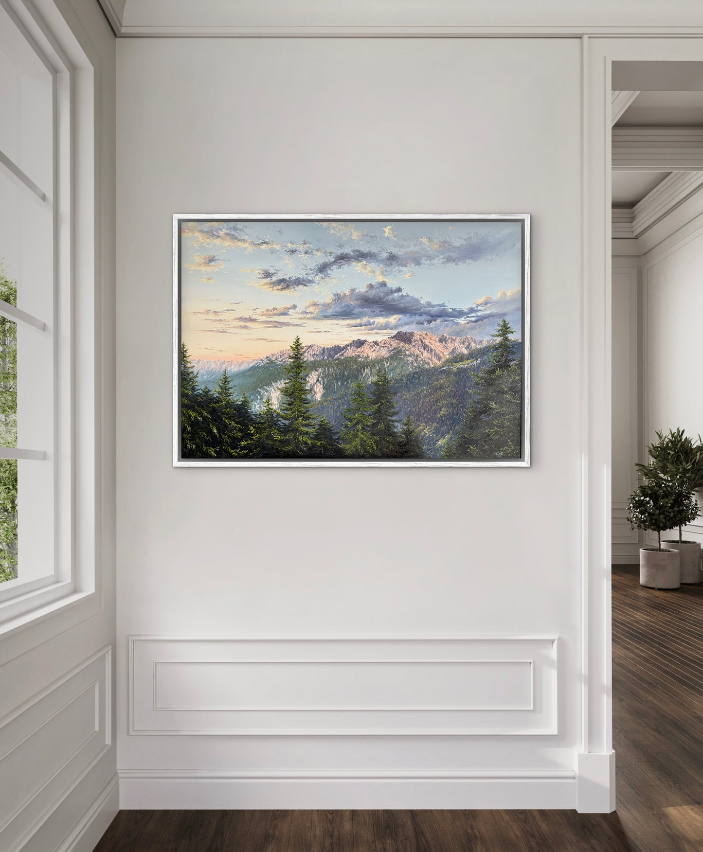 “First Light over the German Alps”oil painting