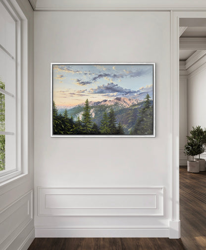 “First Light over the German Alps”oil painting