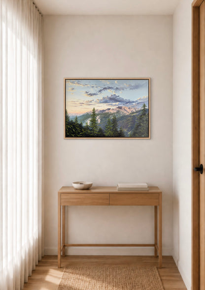 “First Light over the German Alps”oil painting