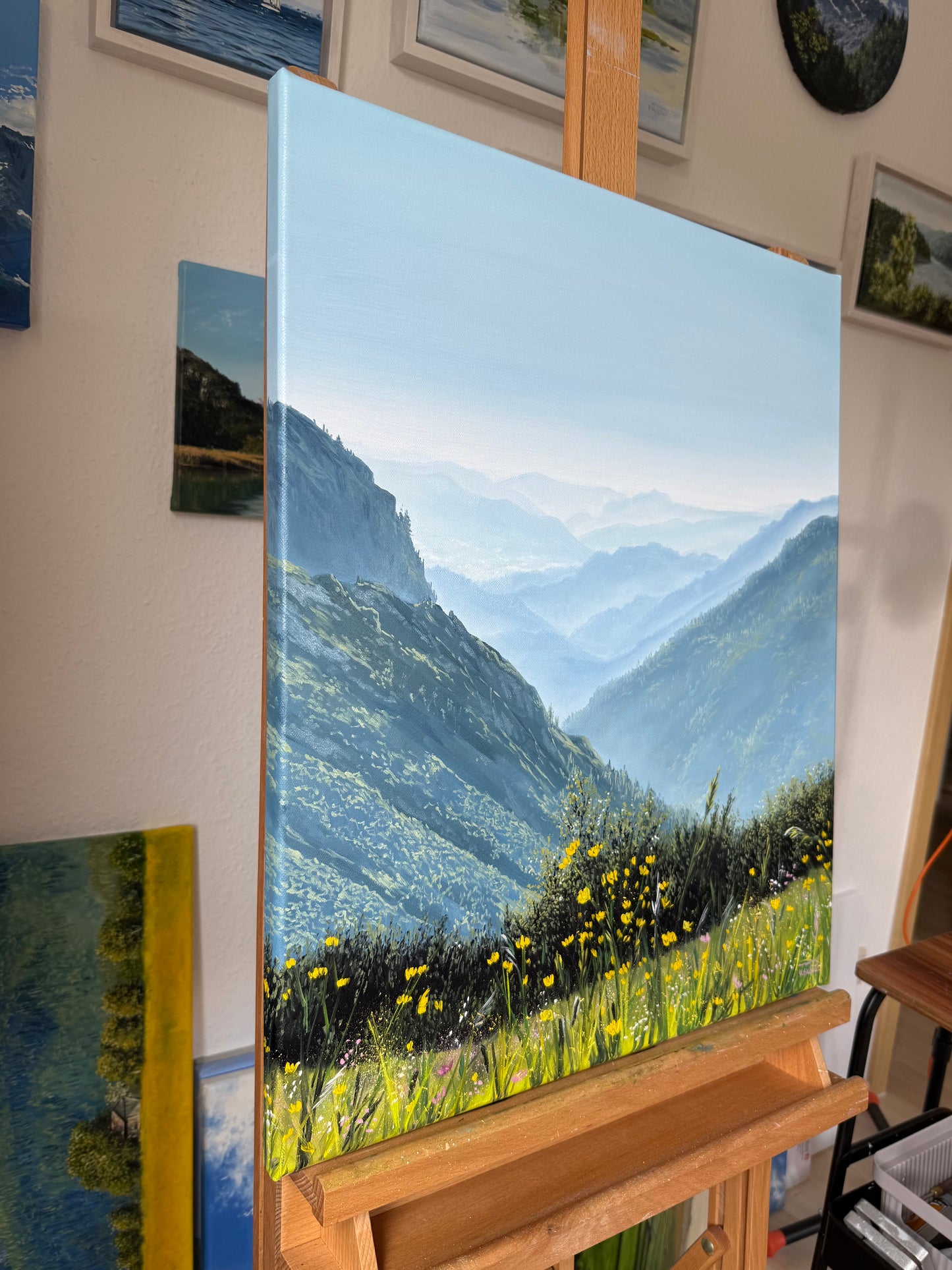 “Austrian mountains” oil painting