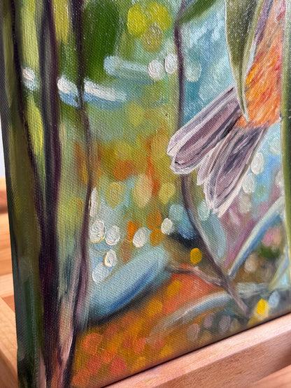 “Red Fody” oil painting