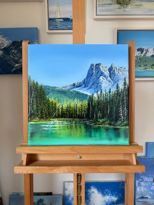”Emerald Lake in Canada“ oil painting