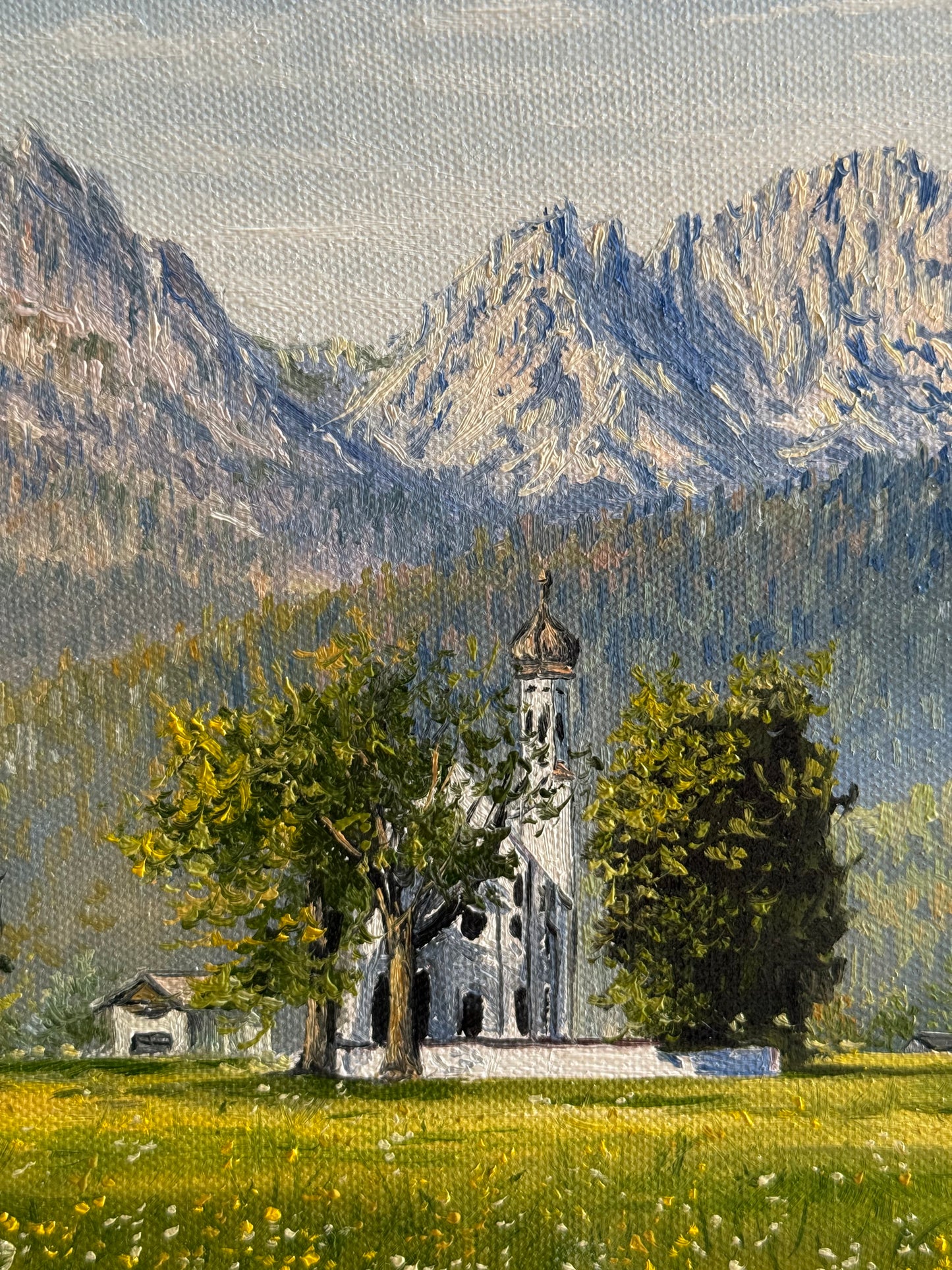 “St. Coloman Church, Bavaria” oil painting
