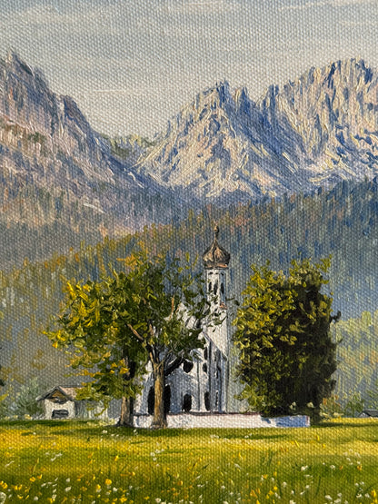 “St. Coloman Church, Bavaria” oil painting