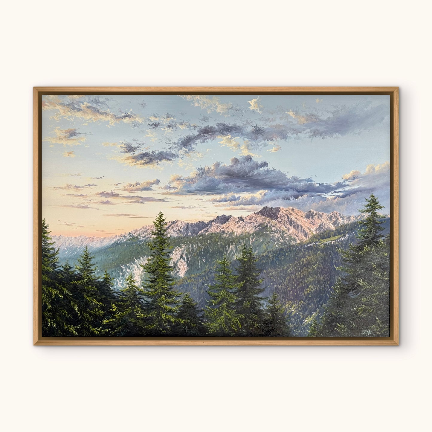“First Light over the German Alps”oil painting