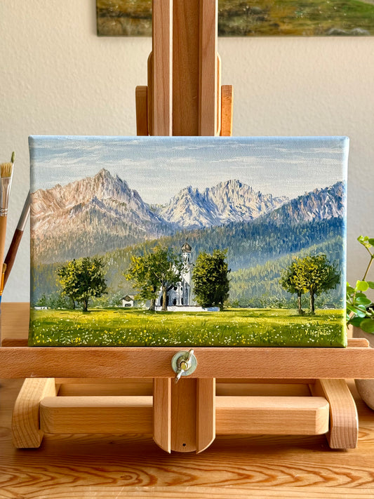 “St. Coloman Church, Bavaria” oil painting