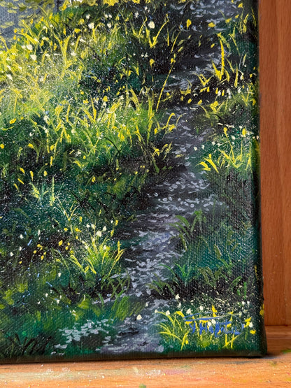 "First Light Above the Berchtesgaden Alps" oil painting