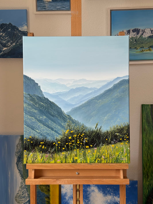 “Austrian mountains” oil painting