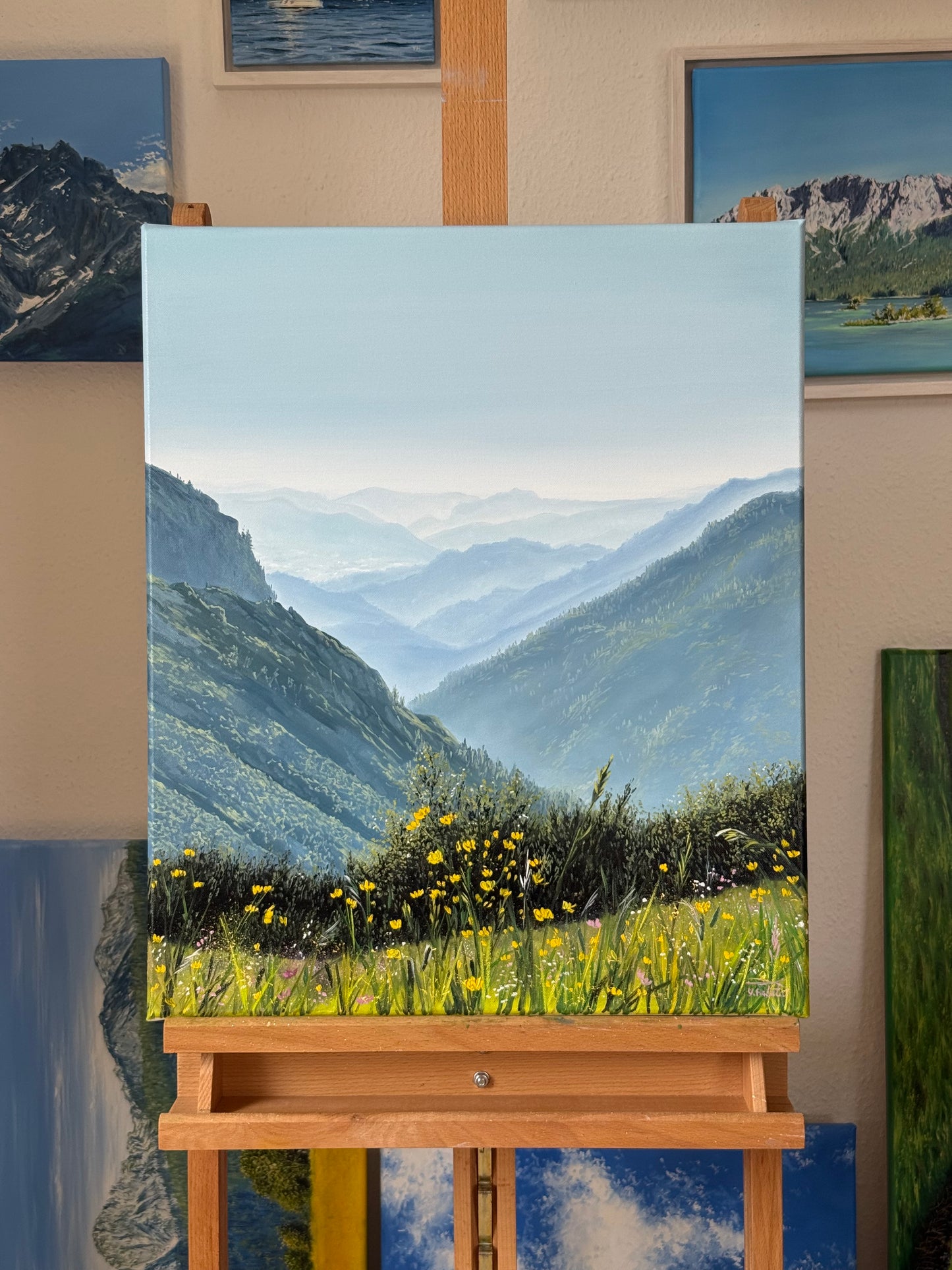 “Austrian mountains” oil painting