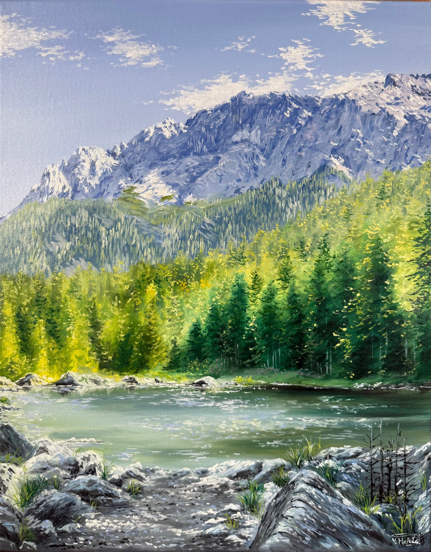 “Eibsee with Alps”