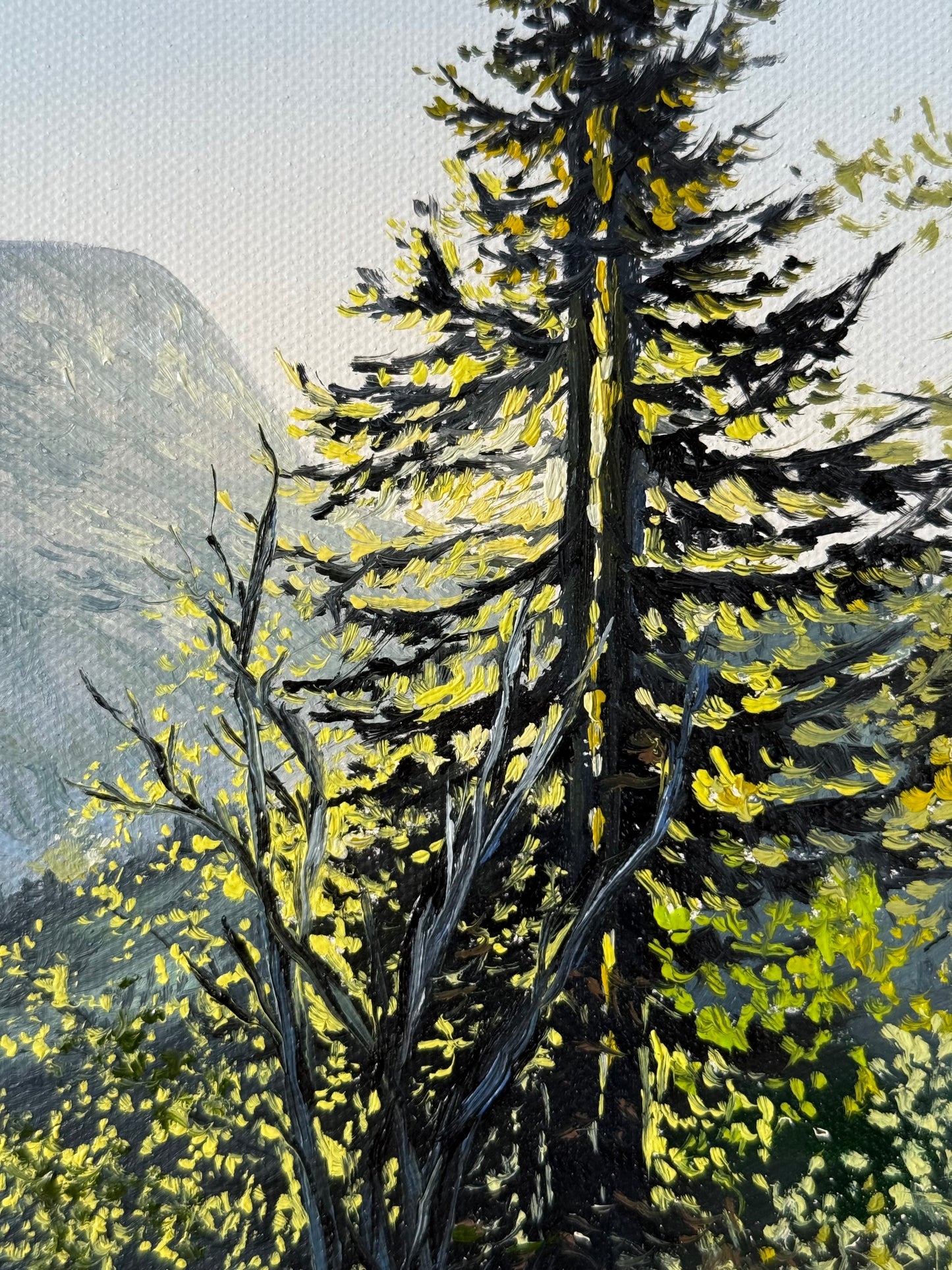 "First Light Above the Berchtesgaden Alps" oil painting