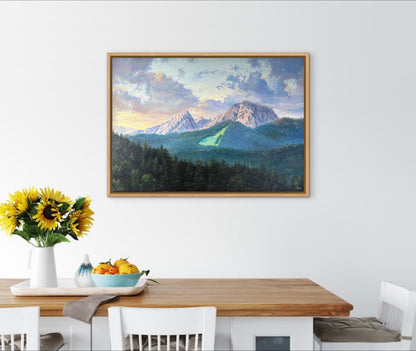"Sonnenaufgang über dem Watzmann" Ölgemälde
