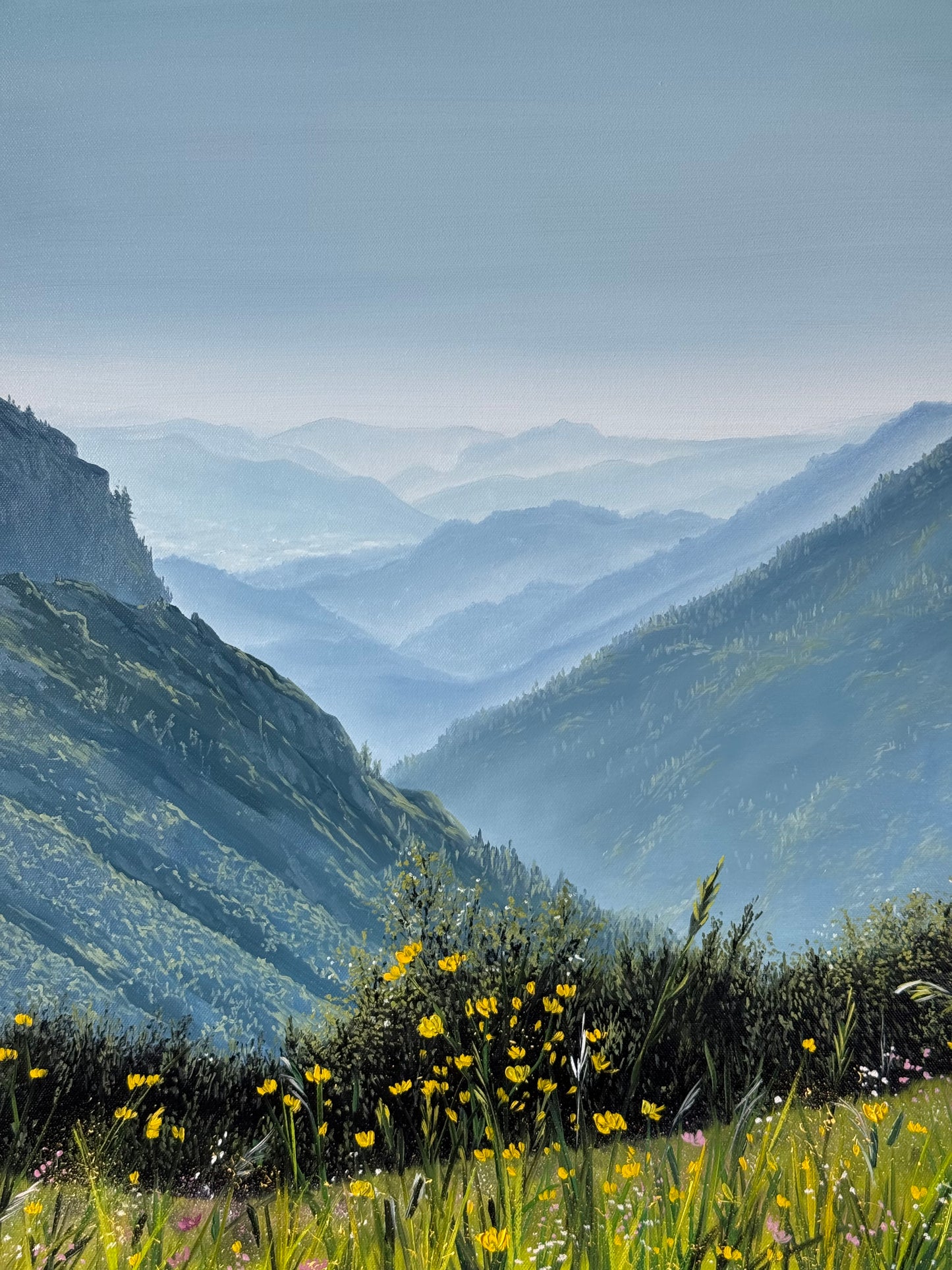 “Austrian mountains” oil painting