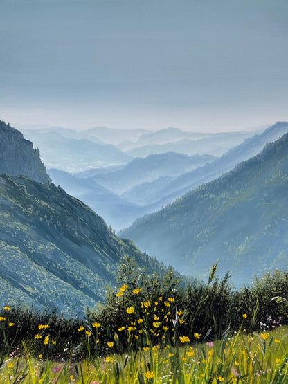 “Austrian mountains” oil painting