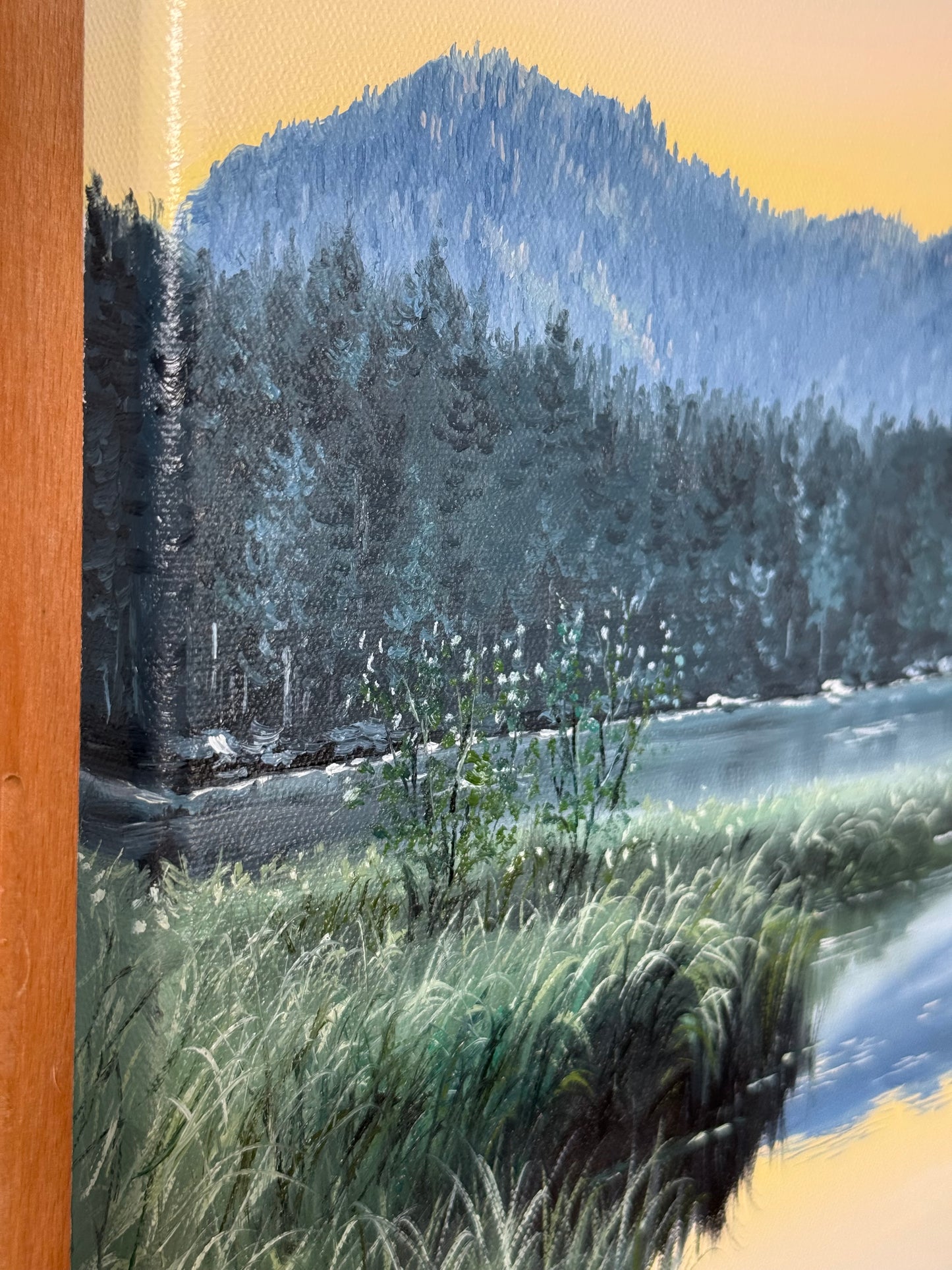 “Morning at Hintersee” oil painting