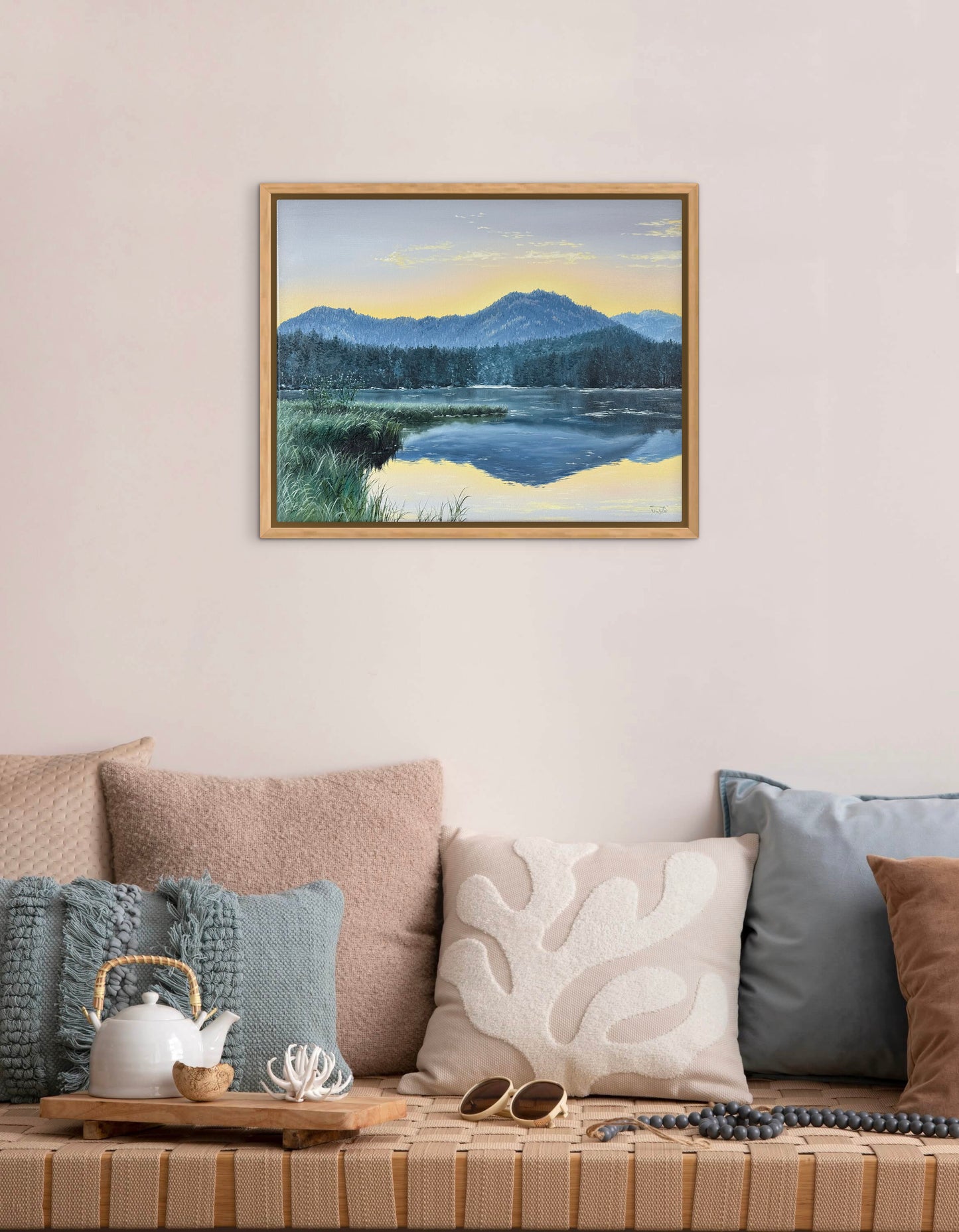 “Morning at Hintersee” oil painting