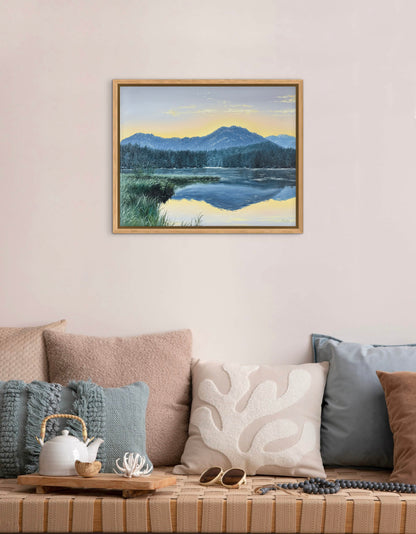 “Morning at Hintersee” oil painting
