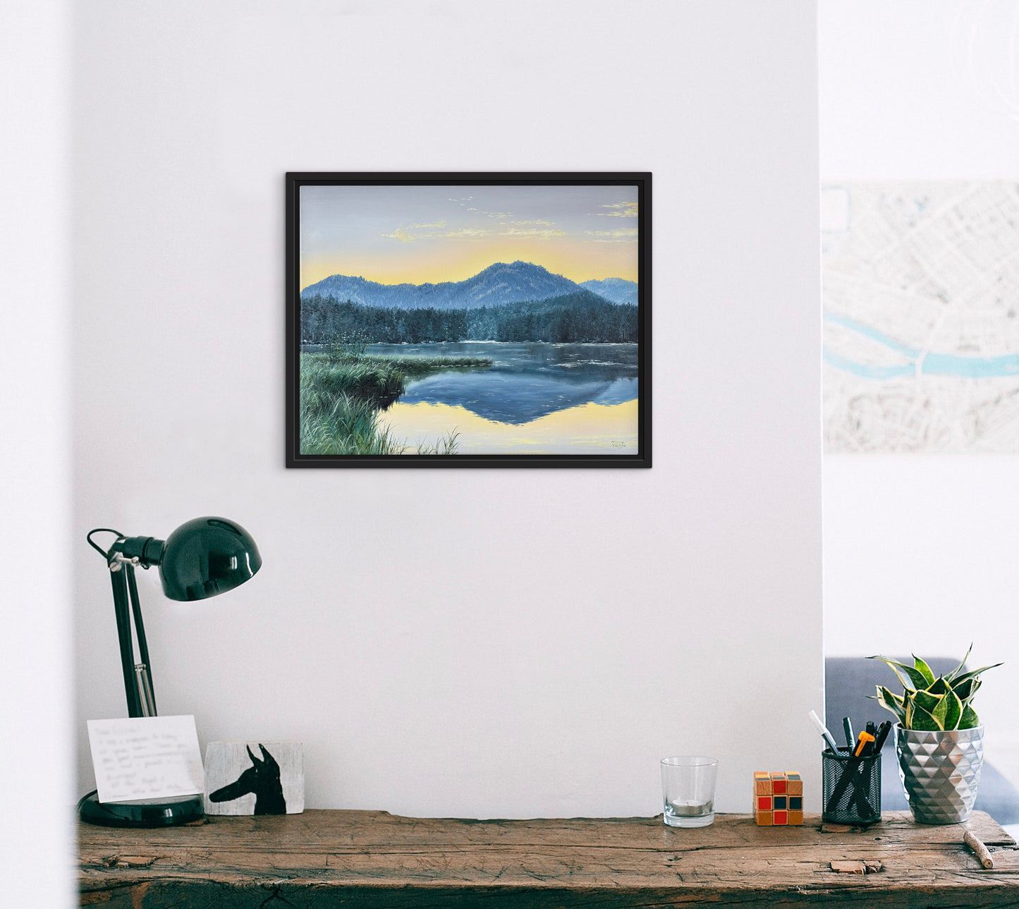 “Morning at Hintersee” oil painting