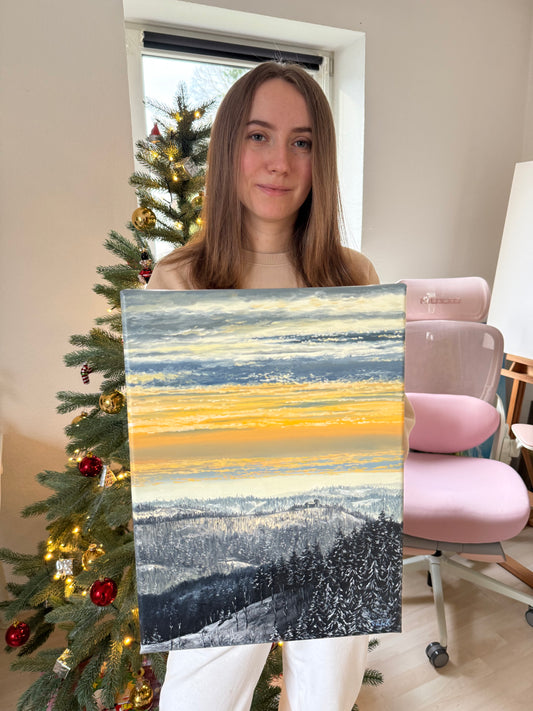 „Ringberg in Thüringer Wald“ oil painting