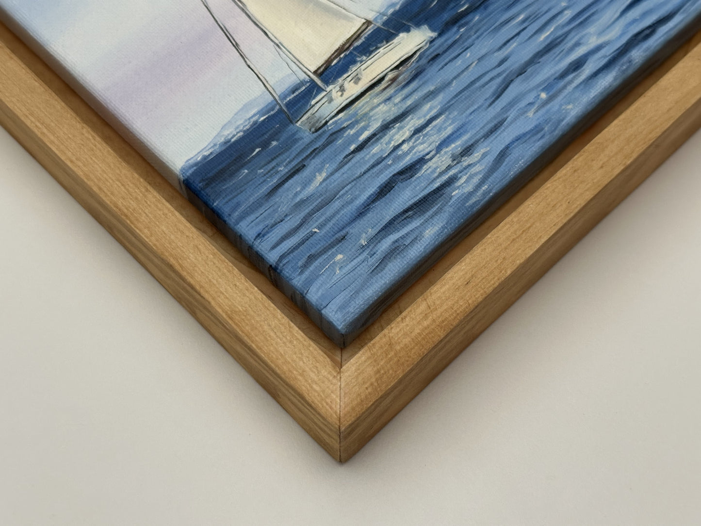 "Lisbon Sailboats" oil painting