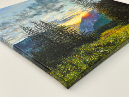 "Sunset in Tatra National Park" oil painting