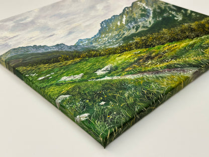 "Strbske Pleso" oil painting