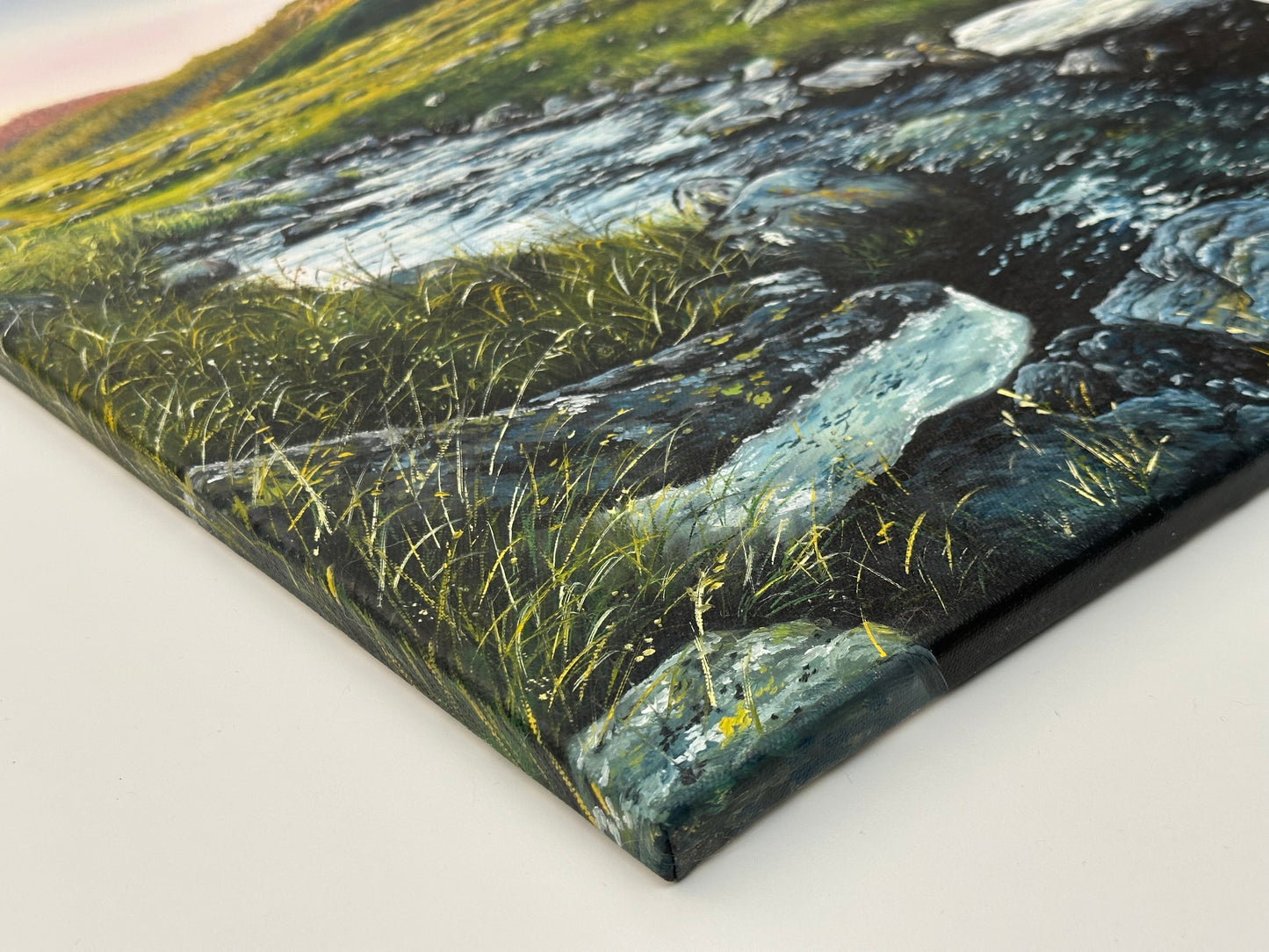 "River in Transfagarasan Mountains" oil painting
