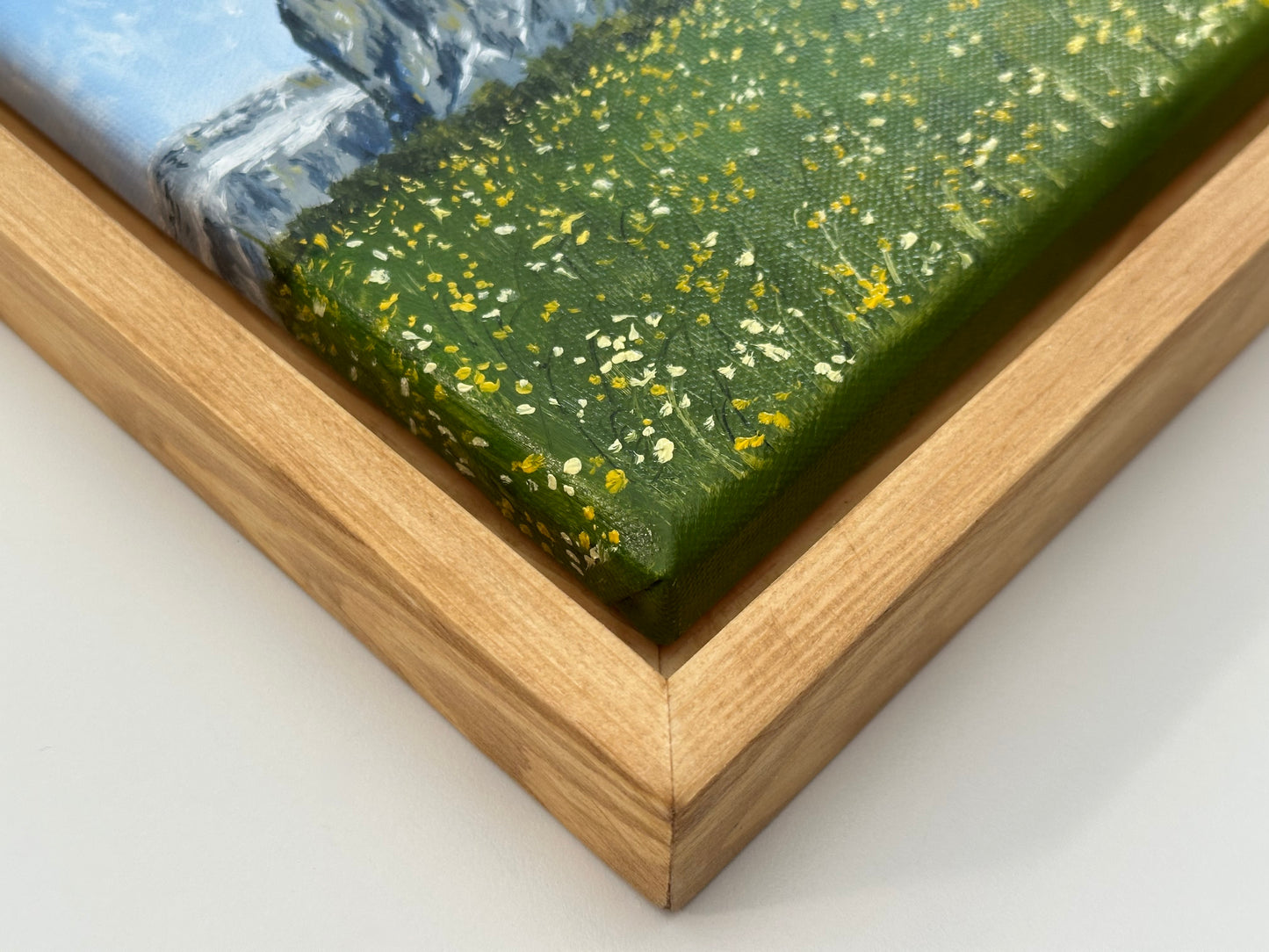 "Flowered Meadow of Seiser Alm" oil painting