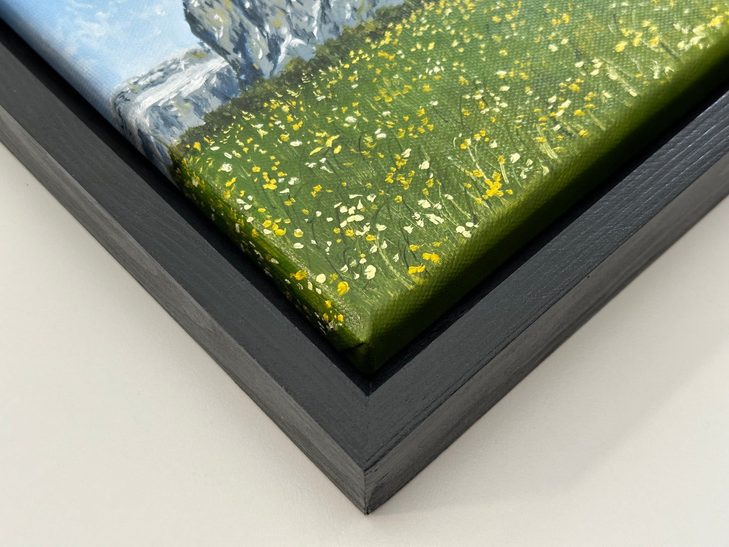"Flowered Meadow of Seiser Alm" oil painting