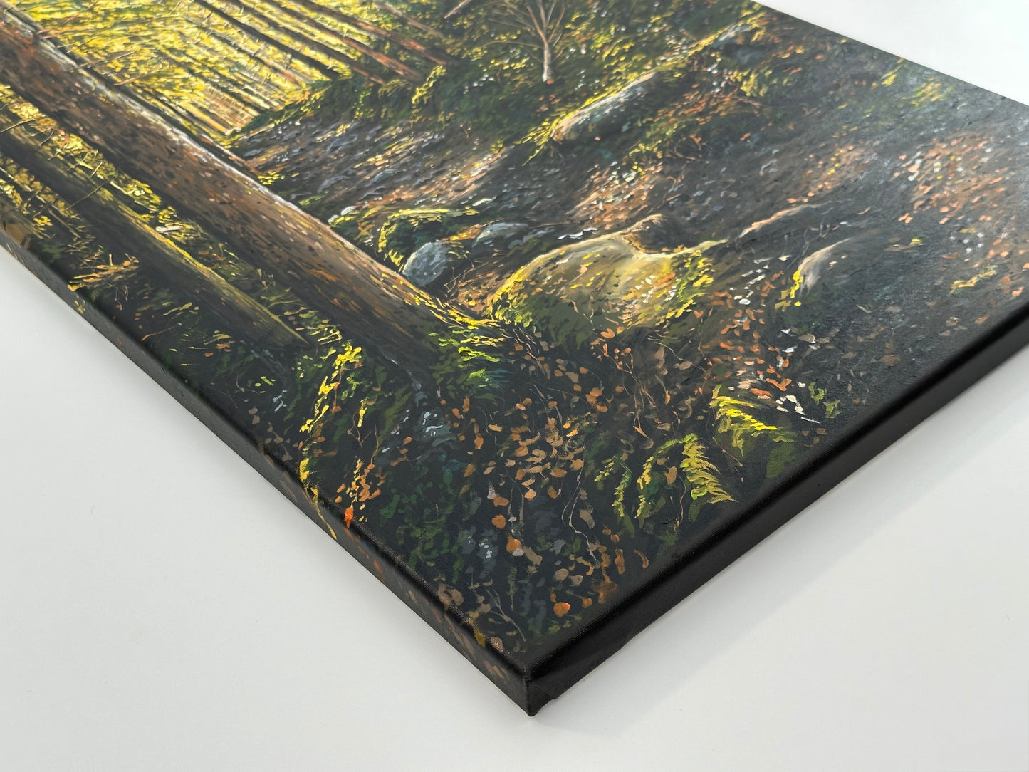 “Sunlit Forest” oil painting