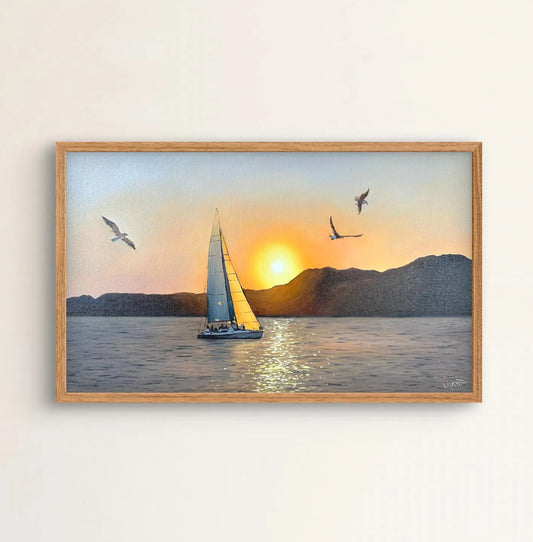 "Egyptian sunset over the Red Sea"