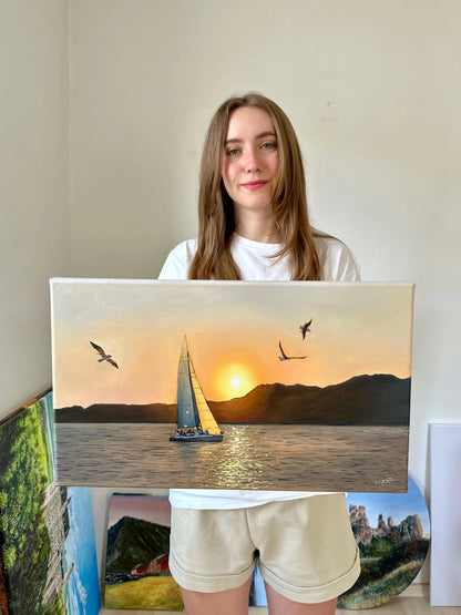 "Egyptian sunset over the Red Sea"