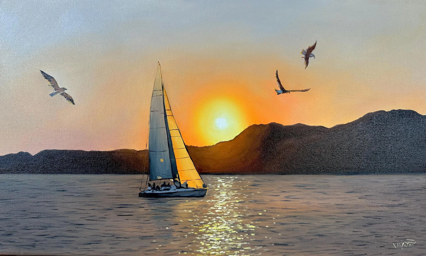 "Egyptian sunset over the Red Sea"