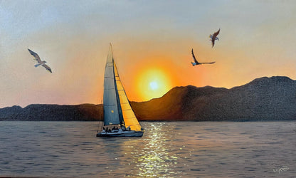 "Egyptian sunset over the Red Sea"