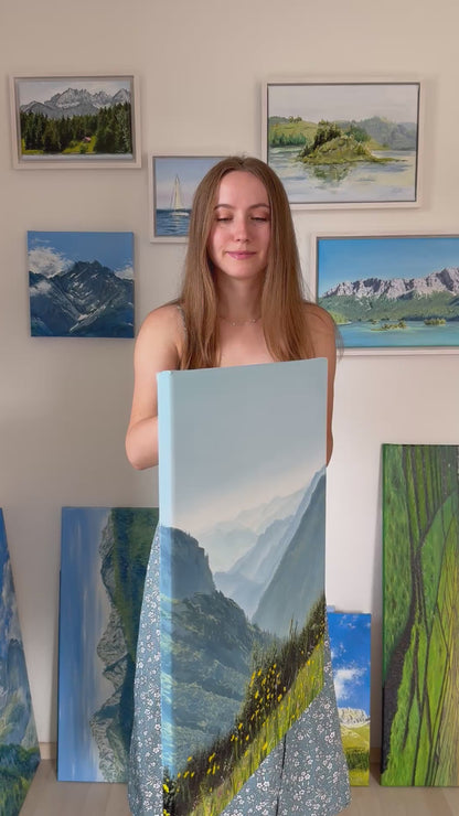 “Austrian mountains” oil painting