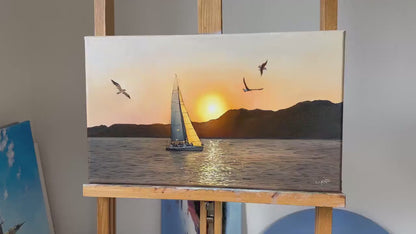 "Egyptian sunset over the Red Sea"